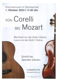 Kammermusik im Steinbachtal am 1. Oktober 2023