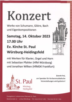 Konzert am 14. Oktober 2023